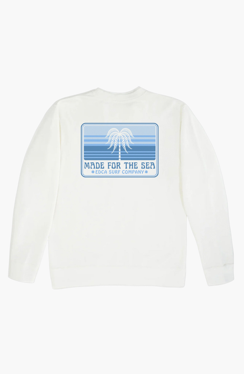 Everyday California Made For The Sea Men's Crewneck Sweatshirt, Alternate, color, White