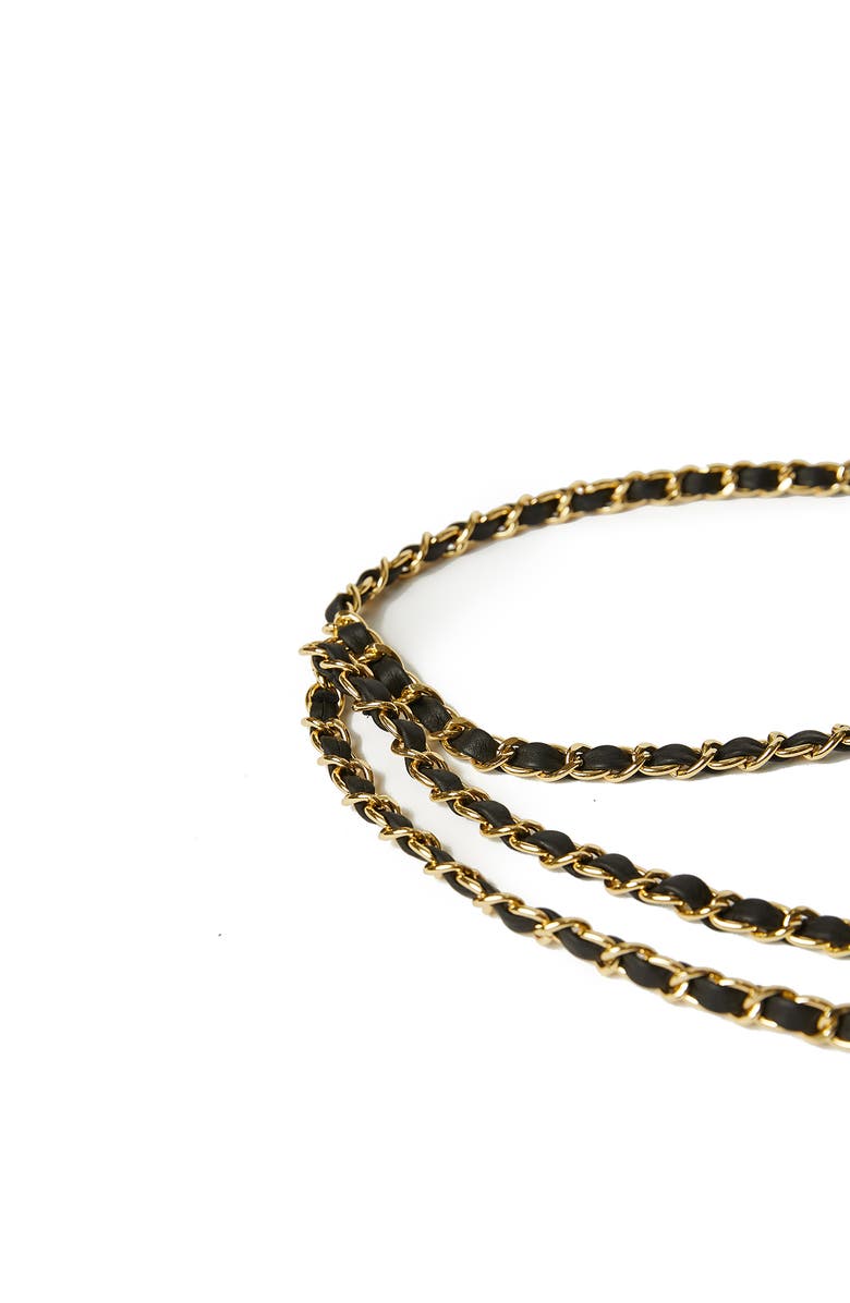 B-Low the Belt Mini Gissel Chain Belt, Alternate, color, Black Gold