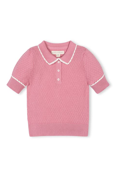 Kids' Organic Peter Pan Collar Sweater Polo