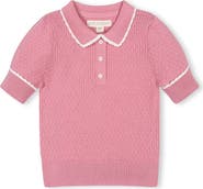 Hope & Henry Kids' Organic Peter Pan Collar Sweater Polo