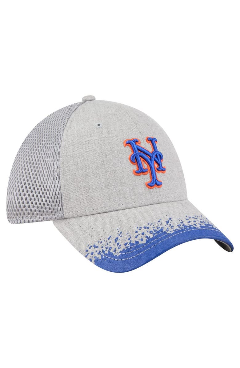 New Era Men's New Era Gray New York Mets Visor Paint Splatter 39THIRTY Flex Hat, Alternate, color, Gray