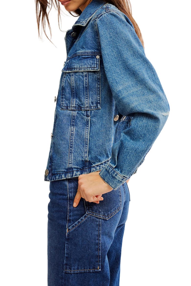 Jade Denim Jacket, Alternate, color, HIGH DIVE