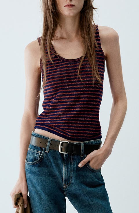 Striped Lurex Tank