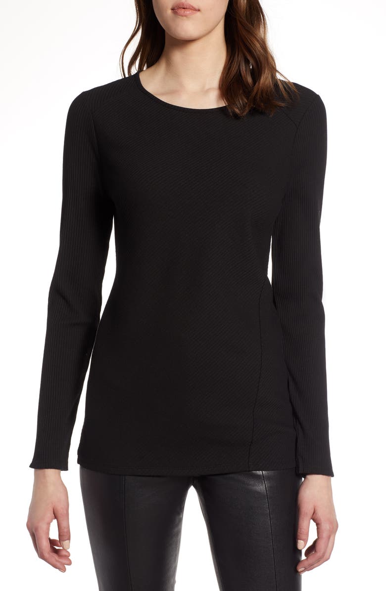 Halogen<sup>®</sup> Long Sleeve Knit Cotton Tee, Main, color, 