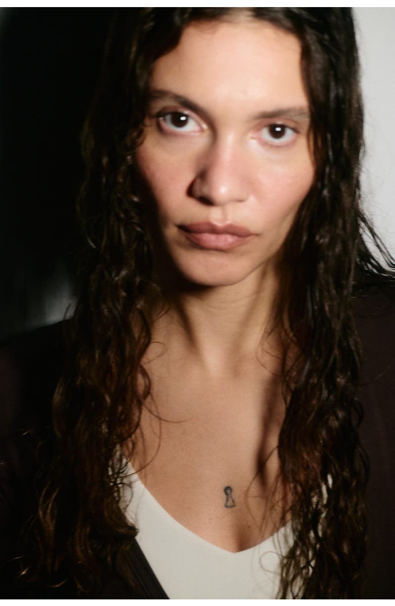 H&M Sports Wrap Top In Modal, Alternate, color, Warm Brown