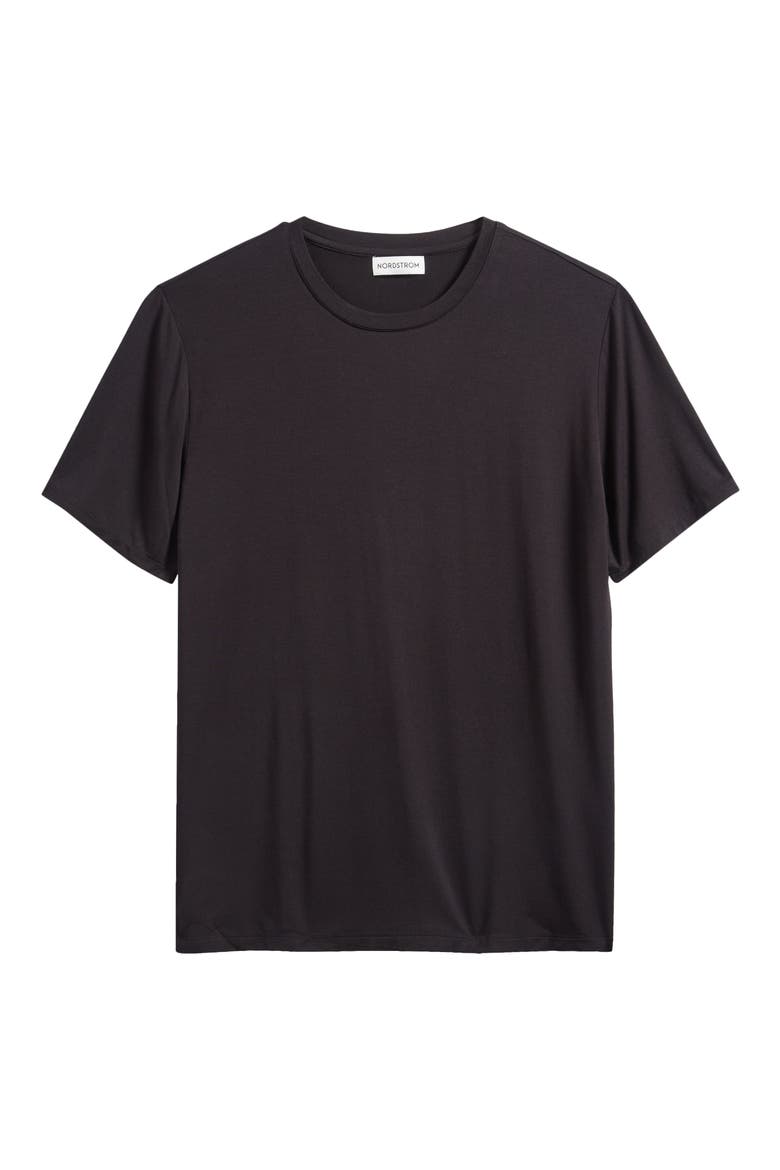 Moonlight Eco Stretch Modal Pajama T-Shirt, Alternate, color, BLACK