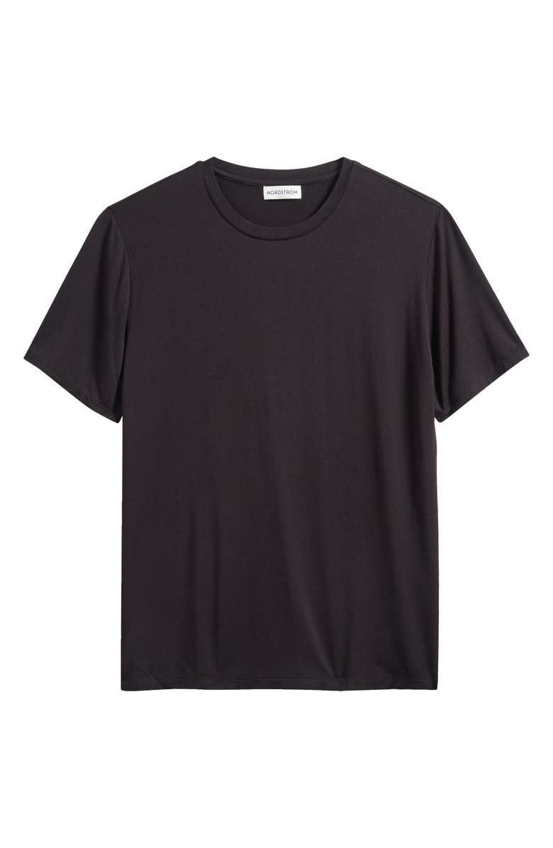 Nordstrom Moonlight Eco Stretch Modal Pajama T-Shirt, Alternate, color, Black