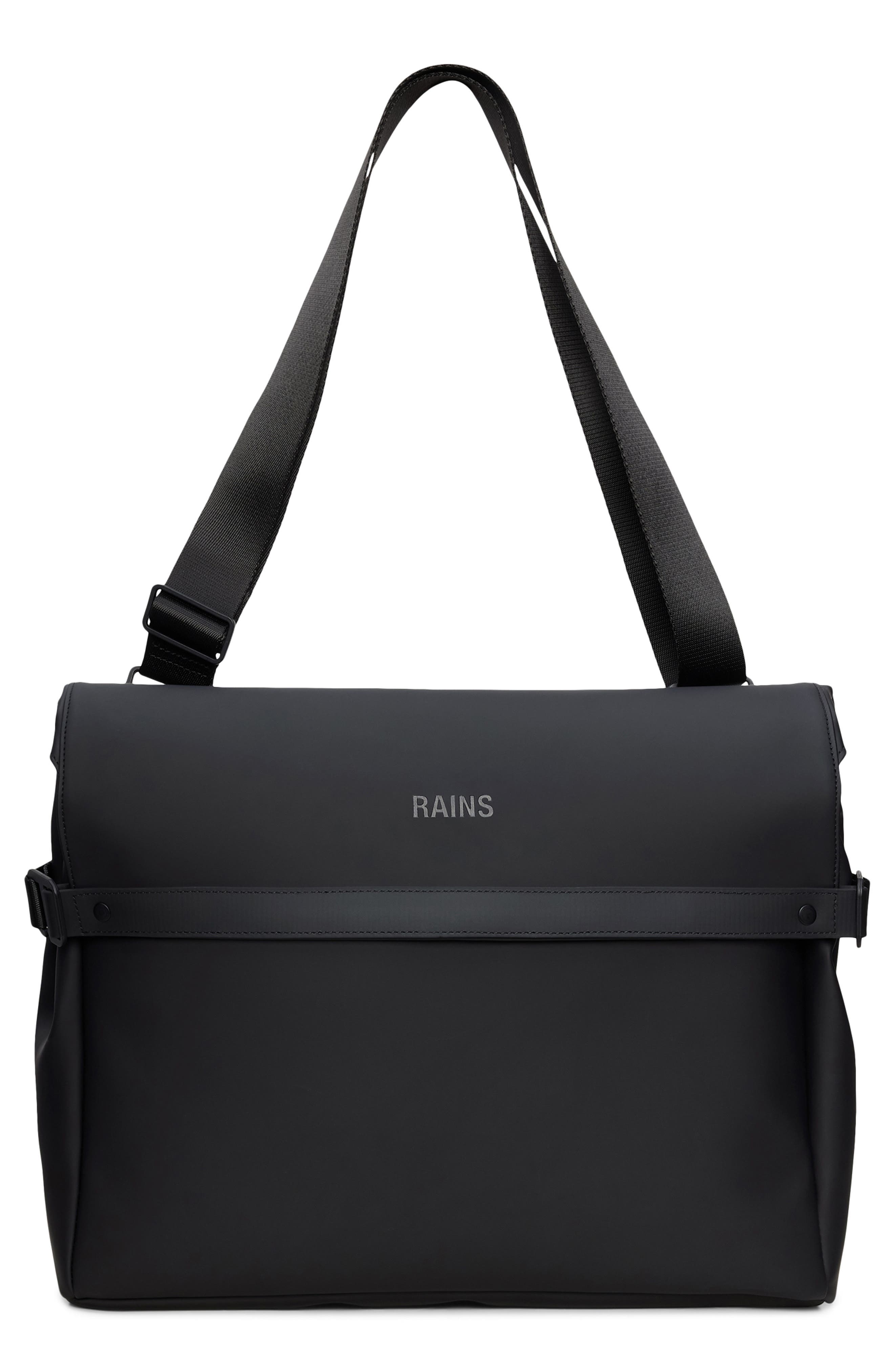 Rains OTG Waterproof Messenger Bag, Main, color, Black