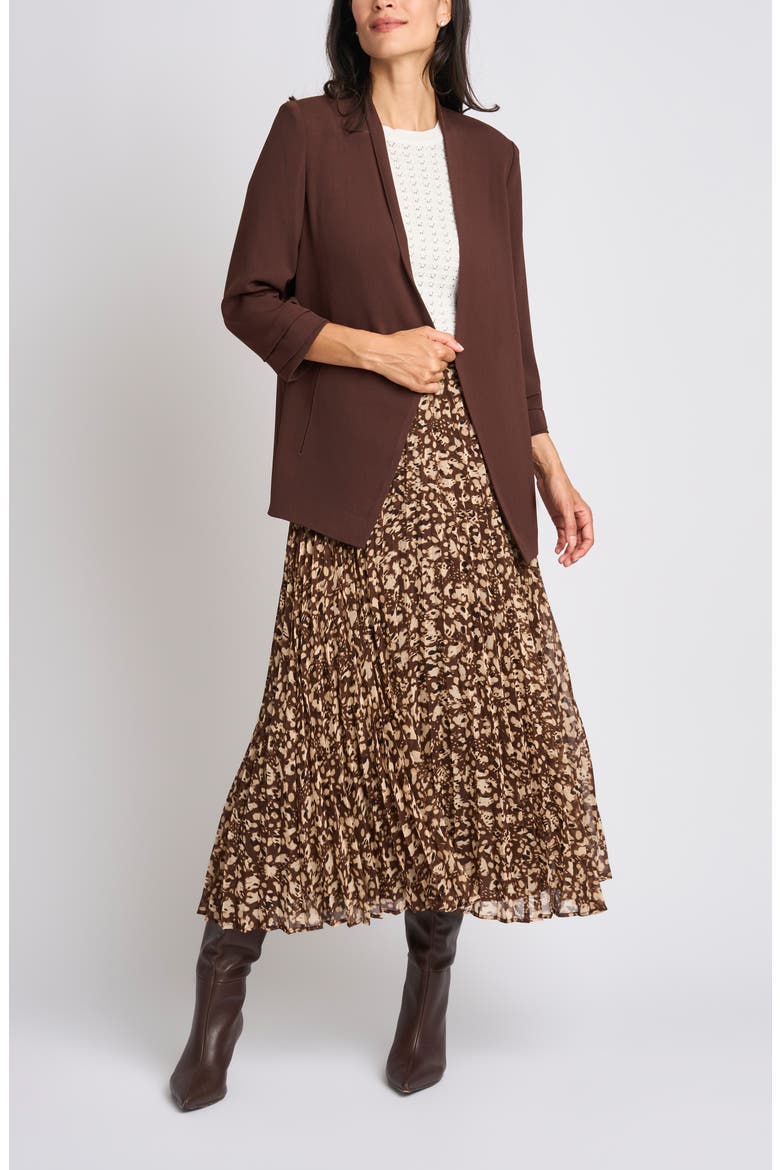 Open Front Blazer, Alternate, color, CHICORY COFFEE