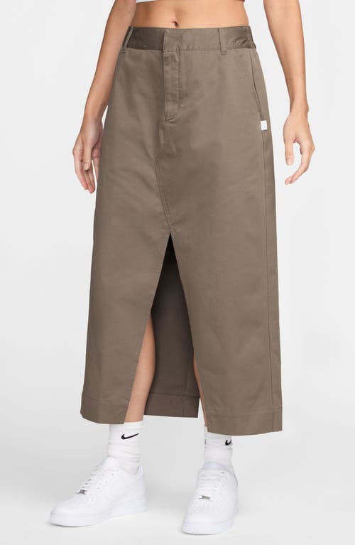 Nike Structured Twill Skirt In Brown