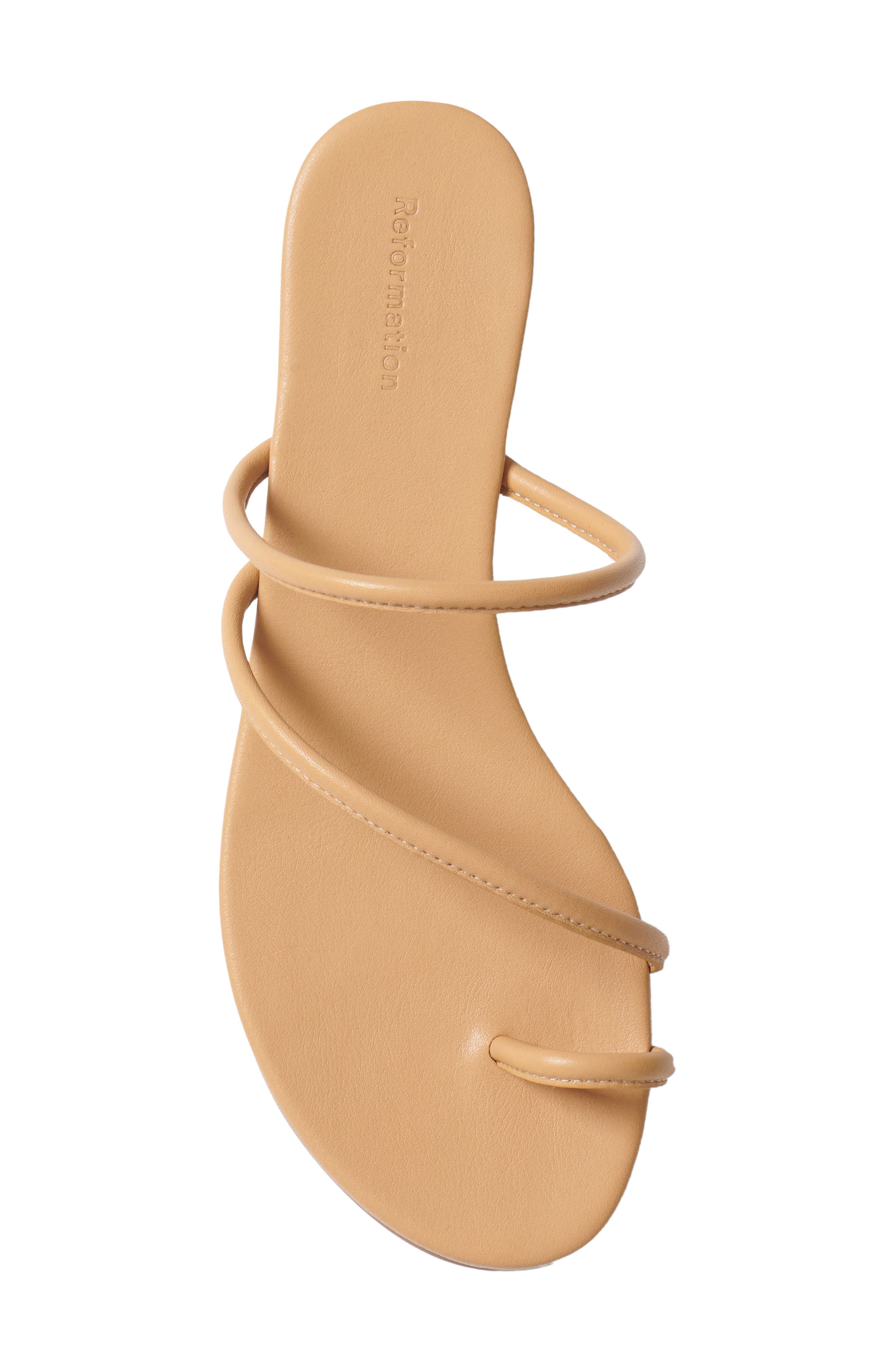 Reformation Ludo Slide Sandal, Alternate, color, Buff