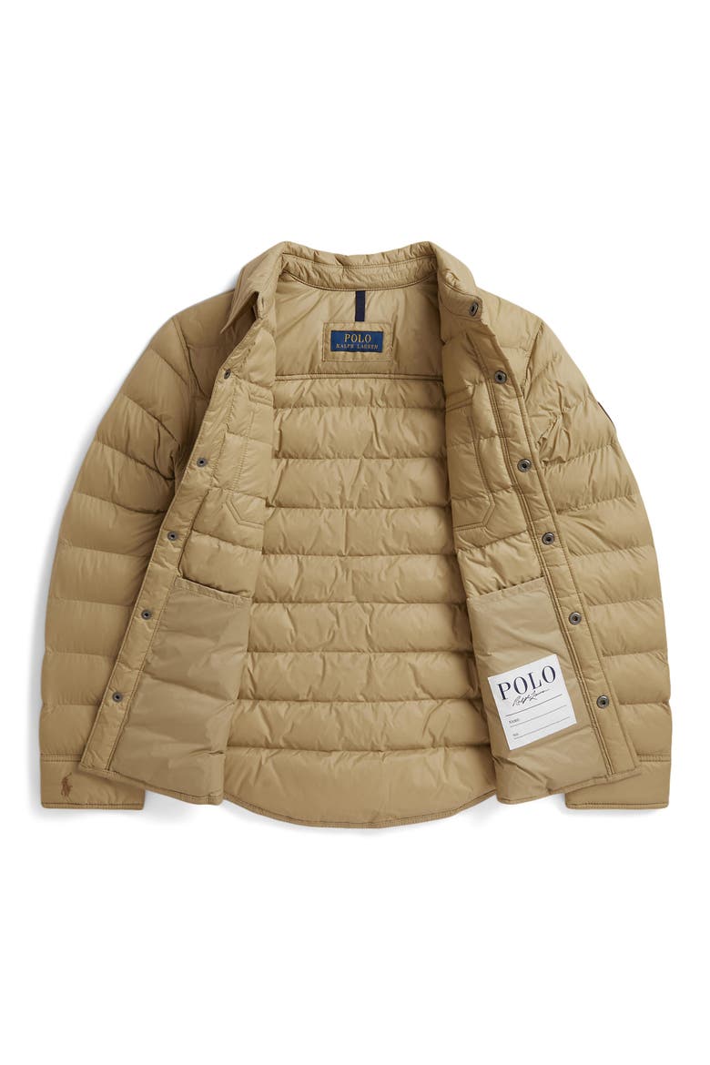 Kids' Quilted Water Repellent Jacket, Alternate, color, RL KHAKI