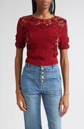 Ulla Johnson Stella Crochet Detail Knit Top