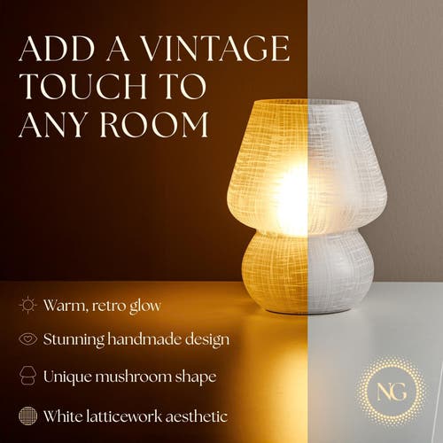 Next Glow Mushroom Led Lamp, Modern Dimmable E26 Socket