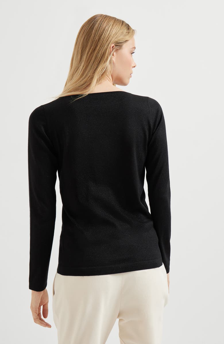 Brunello Cucinelli Sparkling sweater, Alternate, color, Black