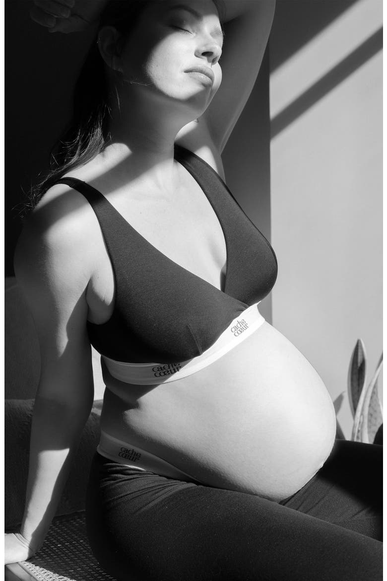 Life Maternity and nursing bra, Alternate, color, BLACK