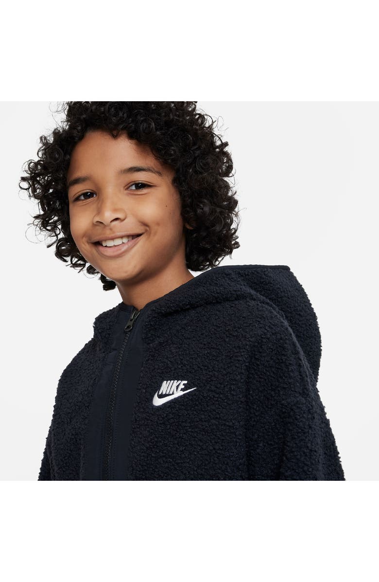 Nike Kids' Zip-Up Brushed Fleece Hoodie, Alternate, color, 