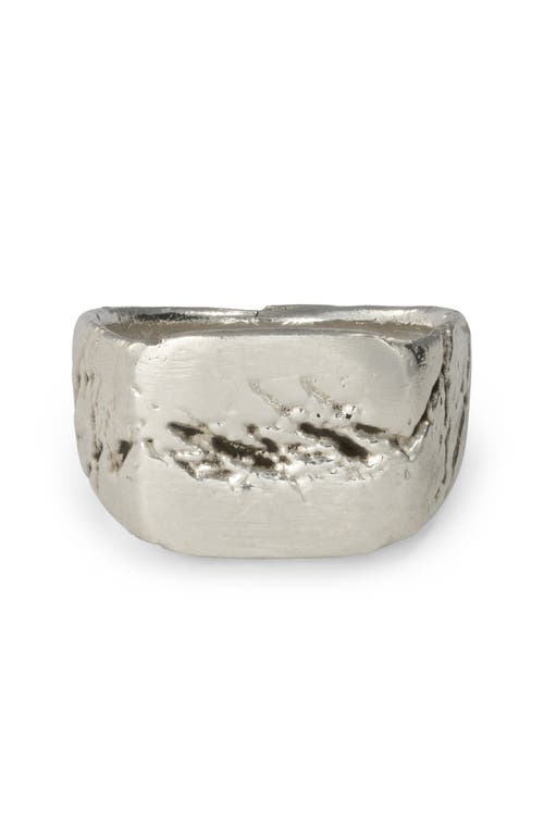 Ex-a Studio G2 Cracked Sterling Silver Signet In Sterling Silver