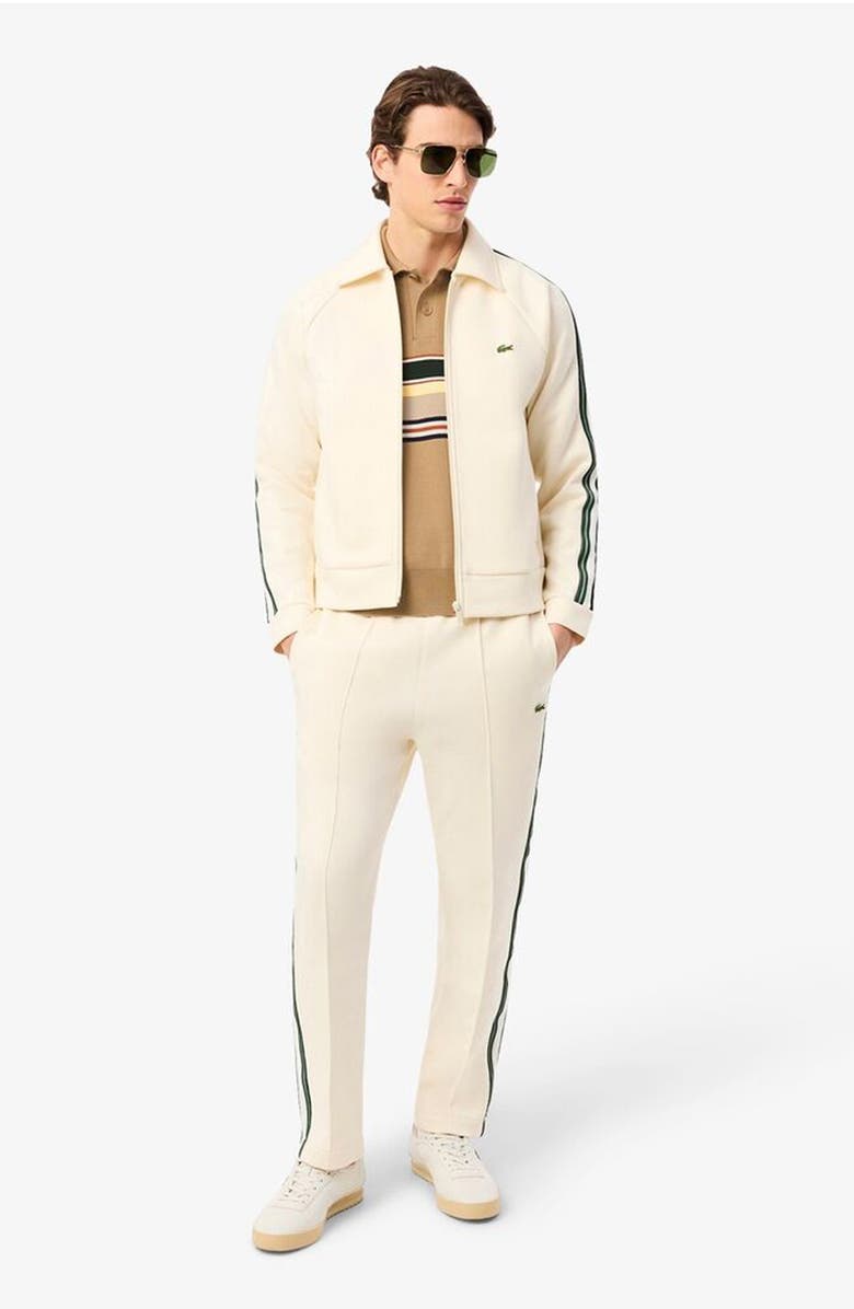 Lacoste Short Sleeve Cotton & Wool Polo Sweater, Alternate, color, 9Ij Viennese/ Lapland-Navy Blu