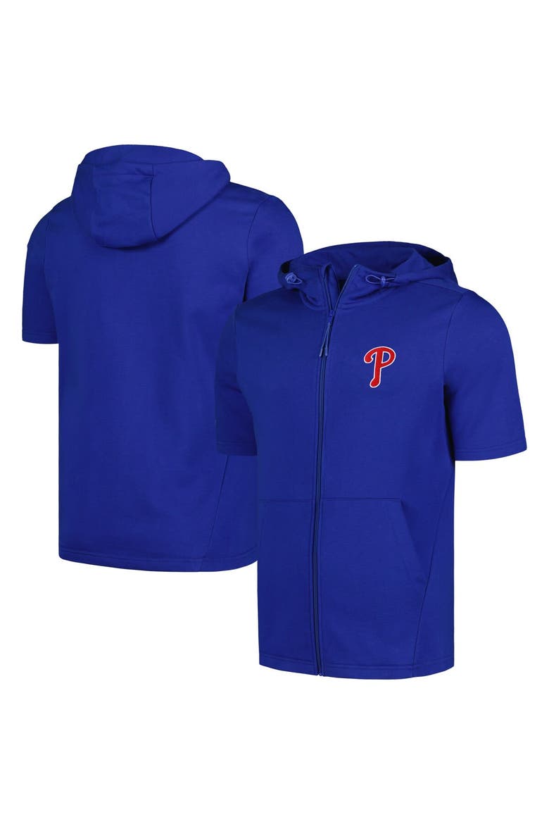Men's Levelwear Royal Philadelphia Phillies Recruit Short Sleeve Full-Zip Hoodie, Main, color, Royal