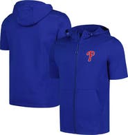 LEVELWEAR Men's Levelwear Royal Philadelphia Phillies Recruit Short Sleeve Full-Zip Hoodie