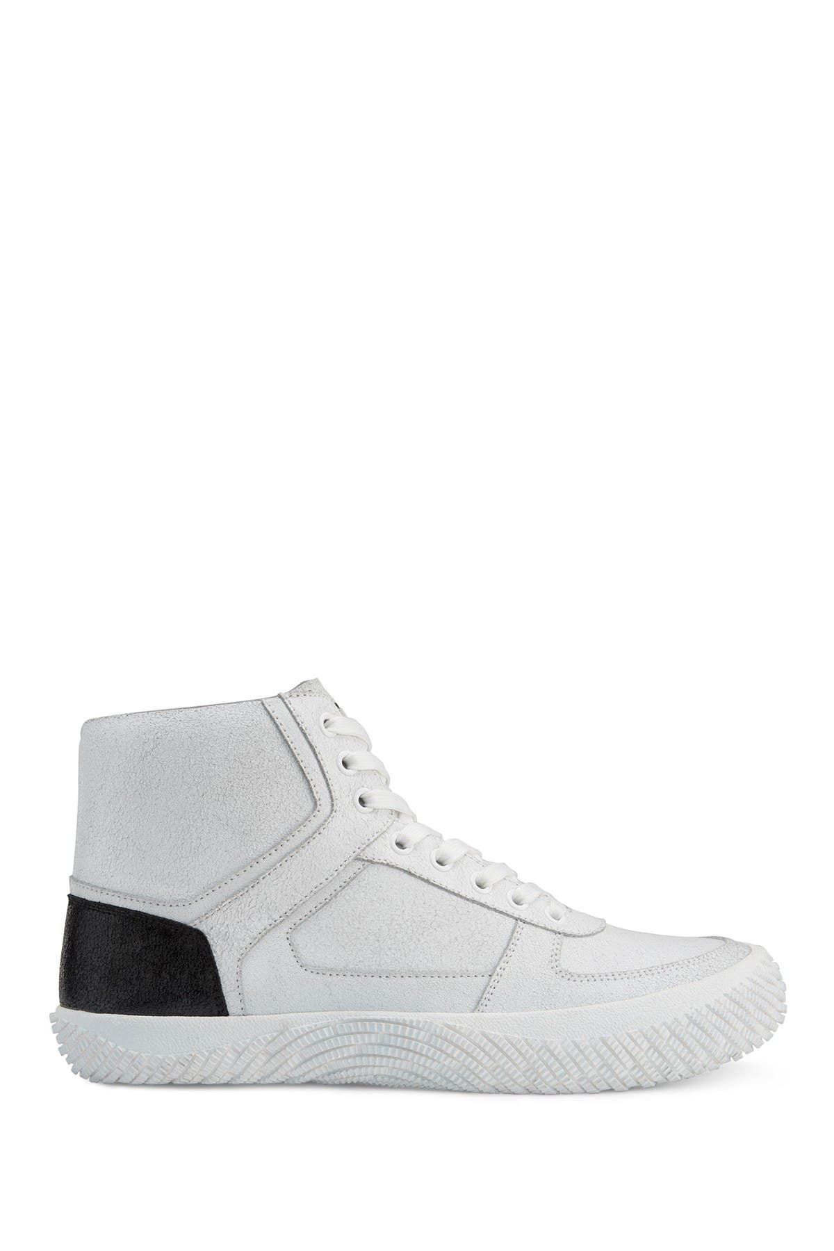 Hybrid Green Label Drifter Leather Mid Sneaker, Alternate, color, Leather Wh