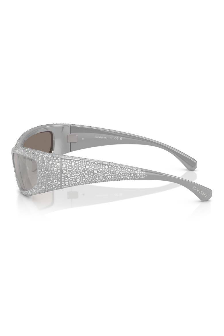 60mm Irregular Sunglasses, Alternate, color, SILVER MIRROR