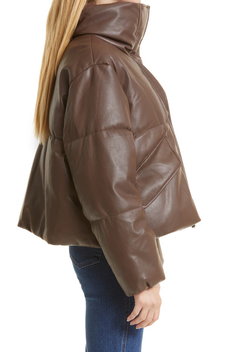 Pistola Donovan Swing Faux Leather Puffer Jacket, Alternate, color,