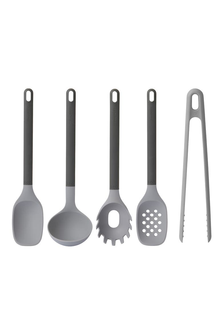 INTERNATIONAL Leo 5-Piece Utensil Set - Grey, Main, color, GREY