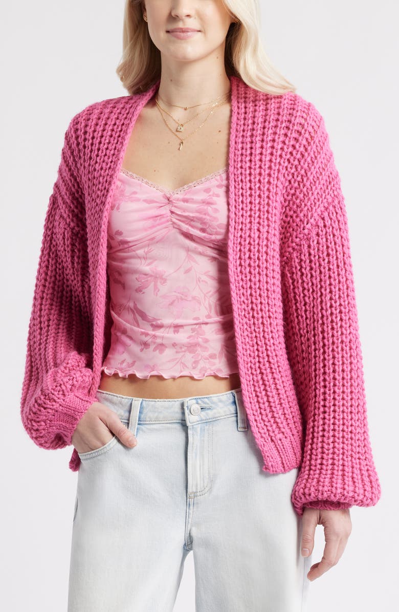 BP. Oversize Cardigan, Main, color, Pink Fizz