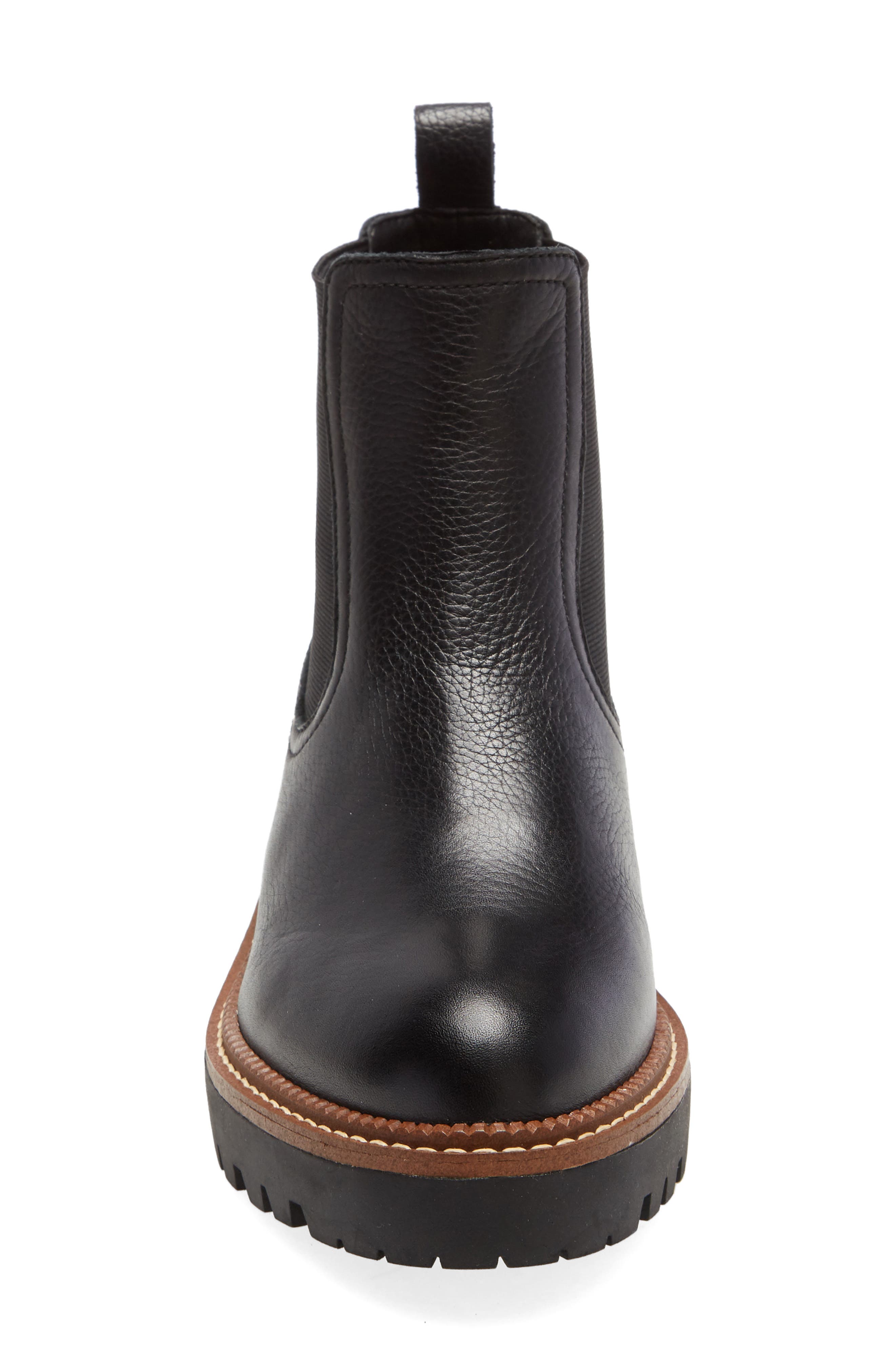 Caslon<sup>®</sup> Miller Water Resistant Lug Chelsea Boot, Alternate, color, Black