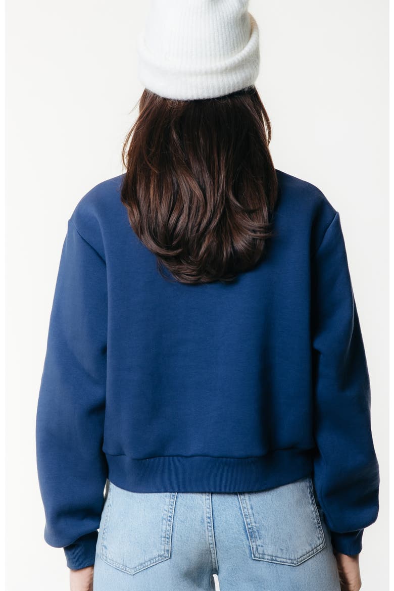 Uni Logo Wave Relaxed Zip Sweat, Alternate, color, Deep Cobalt