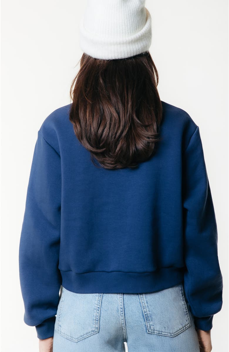 Colourful Rebel Uni Logo Wave Relaxed Zip Sweat, Alternate, color, Deep Cobalt