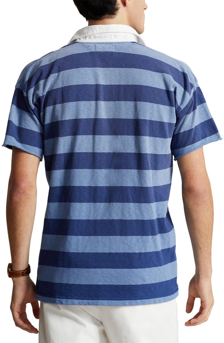 Polo Ralph Lauren Stripe Cotton Jersey Rugby Polo, Alternate, color, 