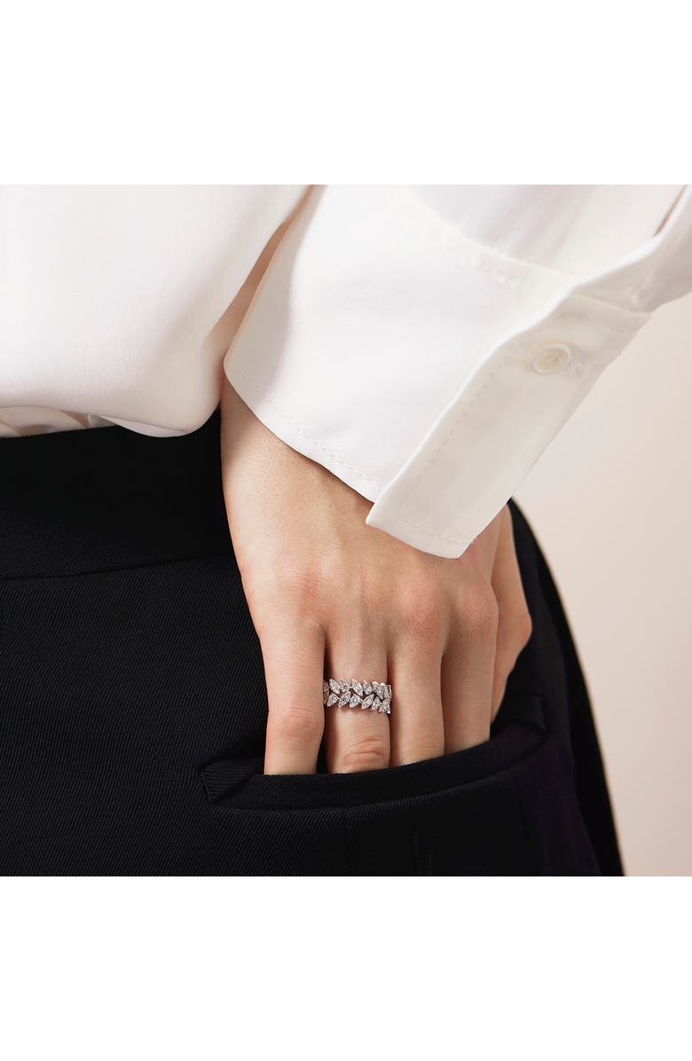 HEARTS ON FIRE Aerial Dewdrop Ring, Alternate, color, White Gold