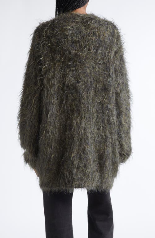 R13 Oversize Kid Mohair Blend Boyfriend Cardigan In Black