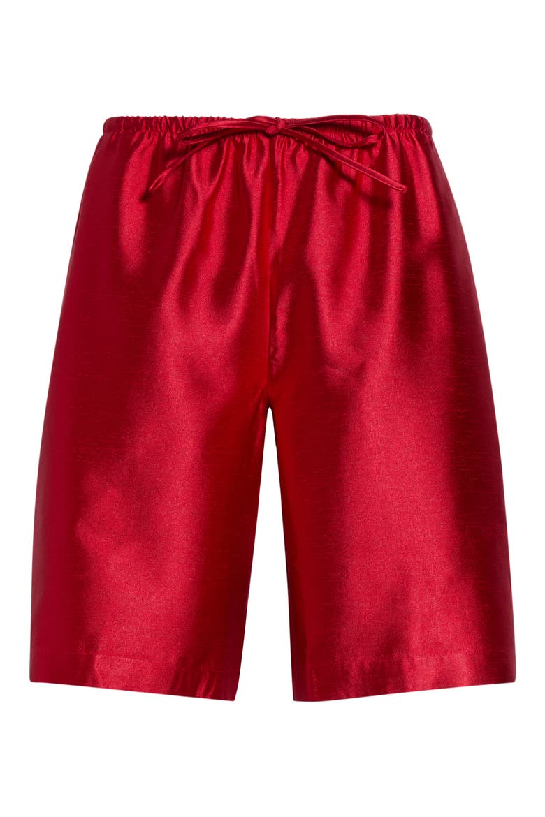 Sandy Satin Shorts, Main, color, RED