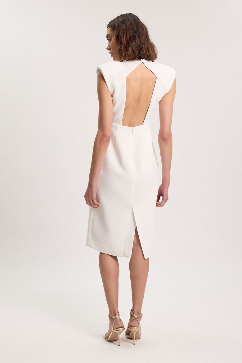 Sleeveless Pencil Midi Dress, Alternate, color, Ivory