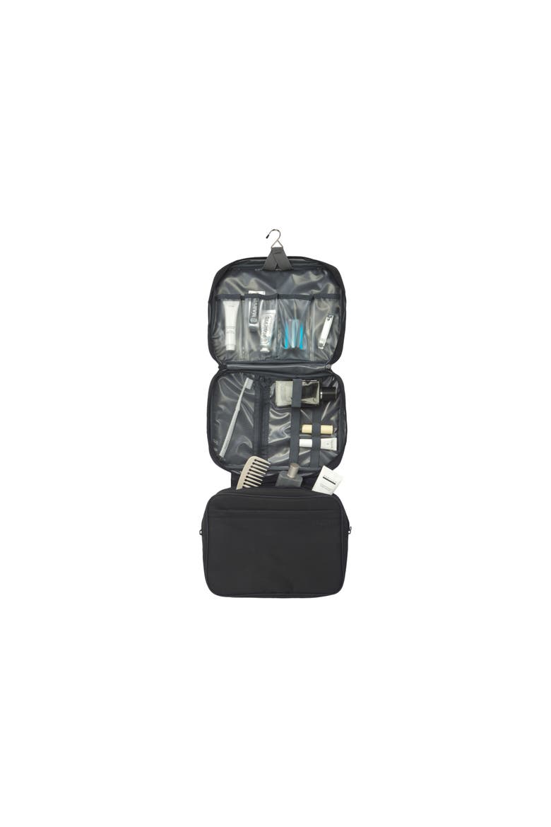 Uptown Foldable Hanging Toiletry Bag, Alternate, color, Black