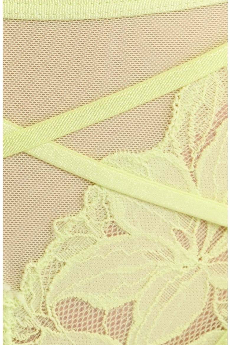 Ingrid High Waist Mesh & Lace Panties with Garter Straps, Alternate, color, SHADOW LIME