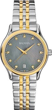 Balmain Beleganza Diamond & Mother-of-Pearl Bracelet Watch, 32mm