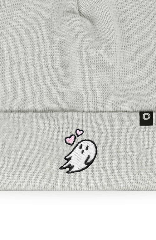 Dalix Heartly Ghost Beanie In Light Gray