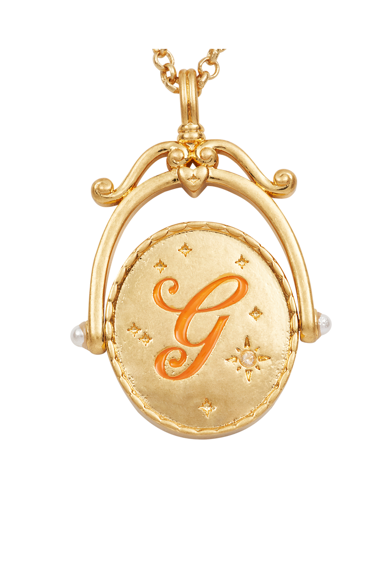 G Initial Gerbera Gold Spinner Chain Necklace, Alternate, color, Gold