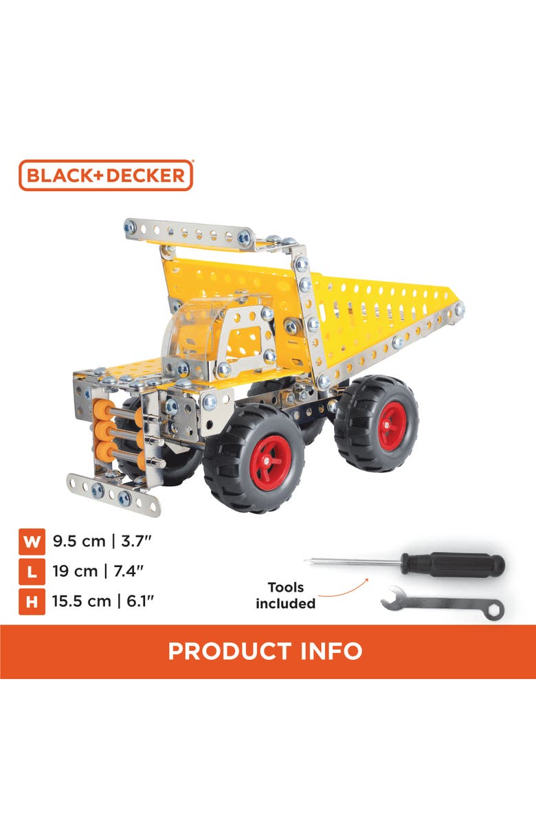 Black + Decker Constructor Dump Truck- 245 pcs, Alternate, color, Multi Color