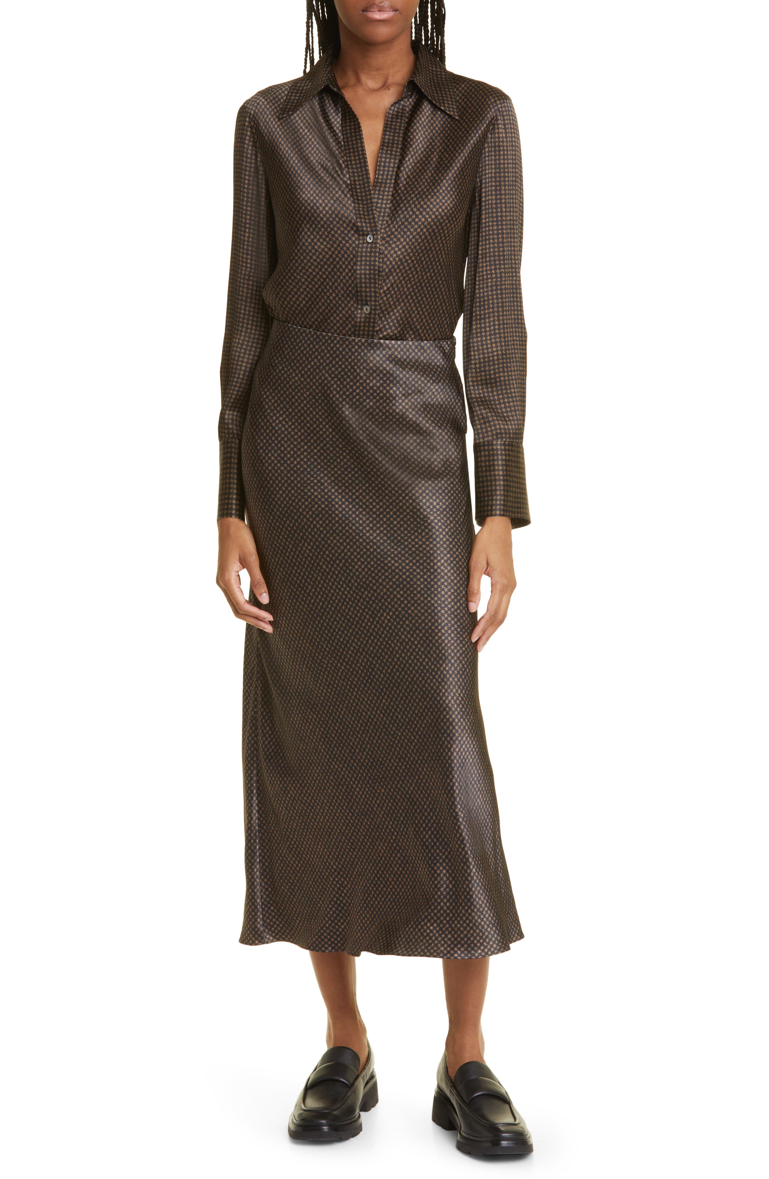 Houndstooth Silk Blouse - image 2