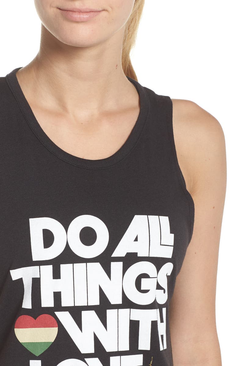 Spiritual Gangster Do All Things with Love Open Back Tank, Alternate, color,