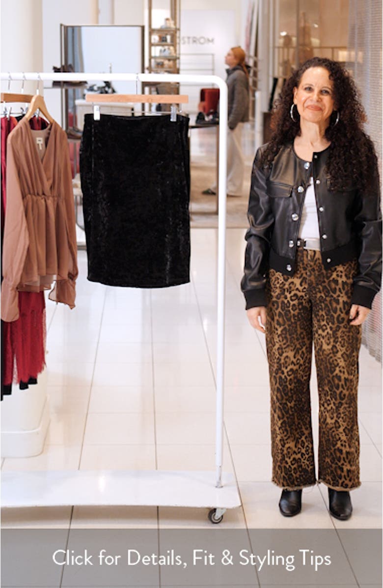 Crushed Velvet Pencil Skirt, sales video thumbnail