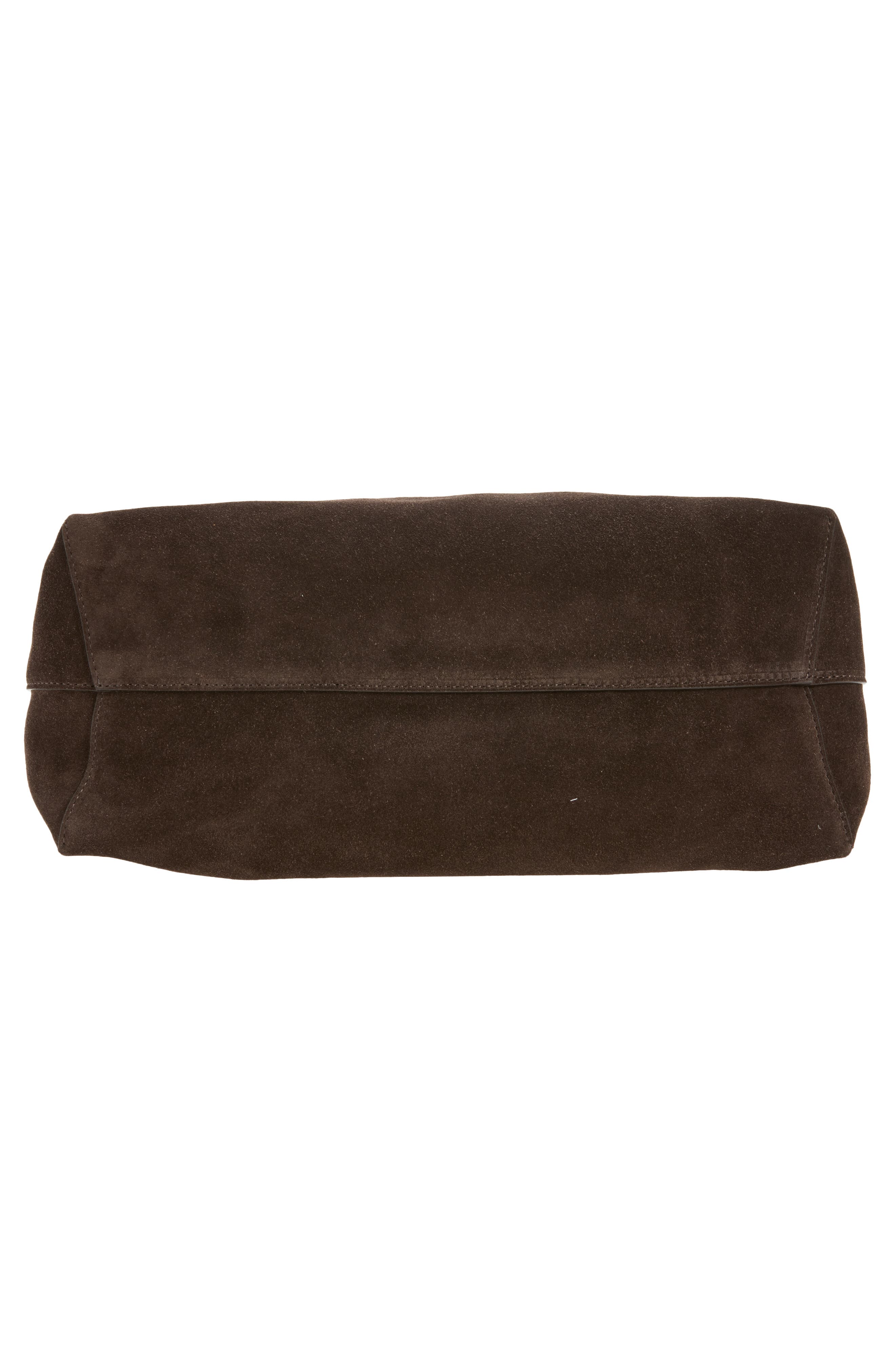 Candy Suede Shoulder Bag, Alternate, color, EBONY