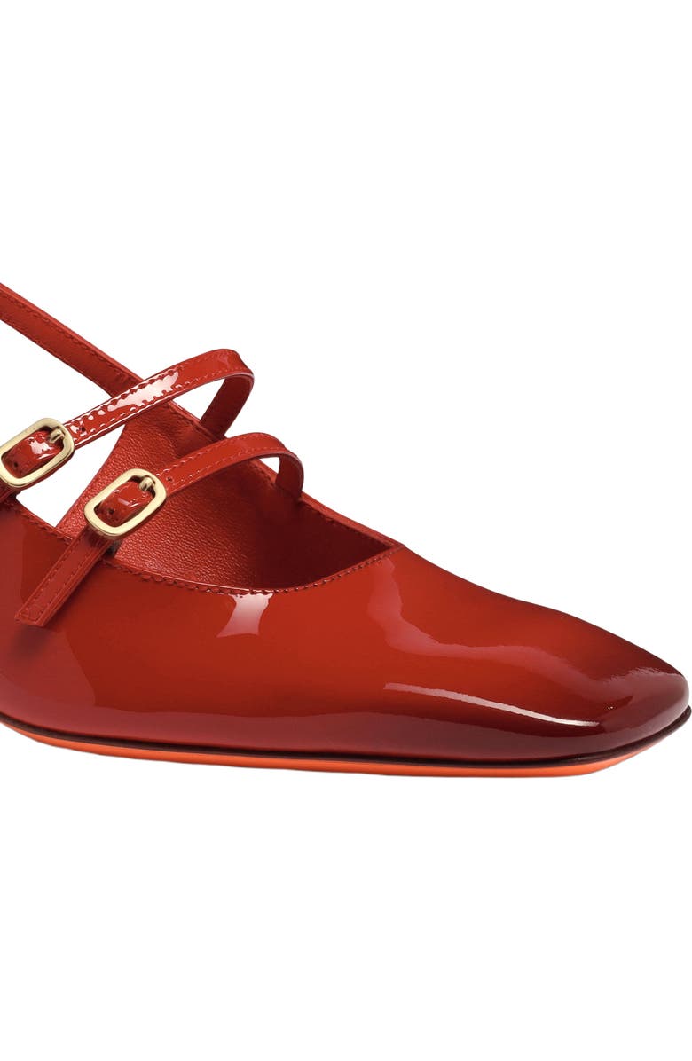 Santoni Women
s mid-heel slingback, Alternate, color, Red