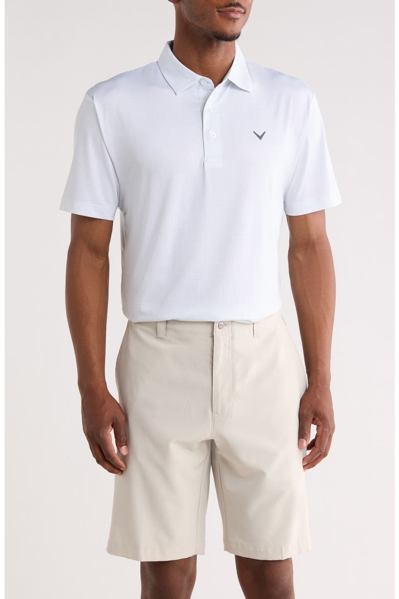 Foulard Geometric Golf Polo, Main, color, BRIGHT WHITE